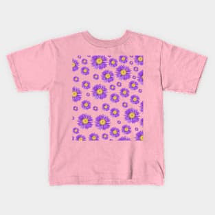 aster flower pattern Kids T-Shirt